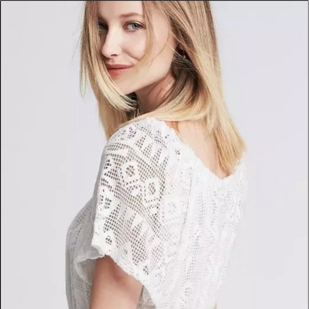 BANANA REPUBLIC NWT — White Lace Babydoll Dress
